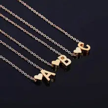 Dainty Heart Initial Necklace – Gold/Silver Letter Choker for Women